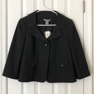 Ann Taylor 3/4 Sleeve Black Jacket